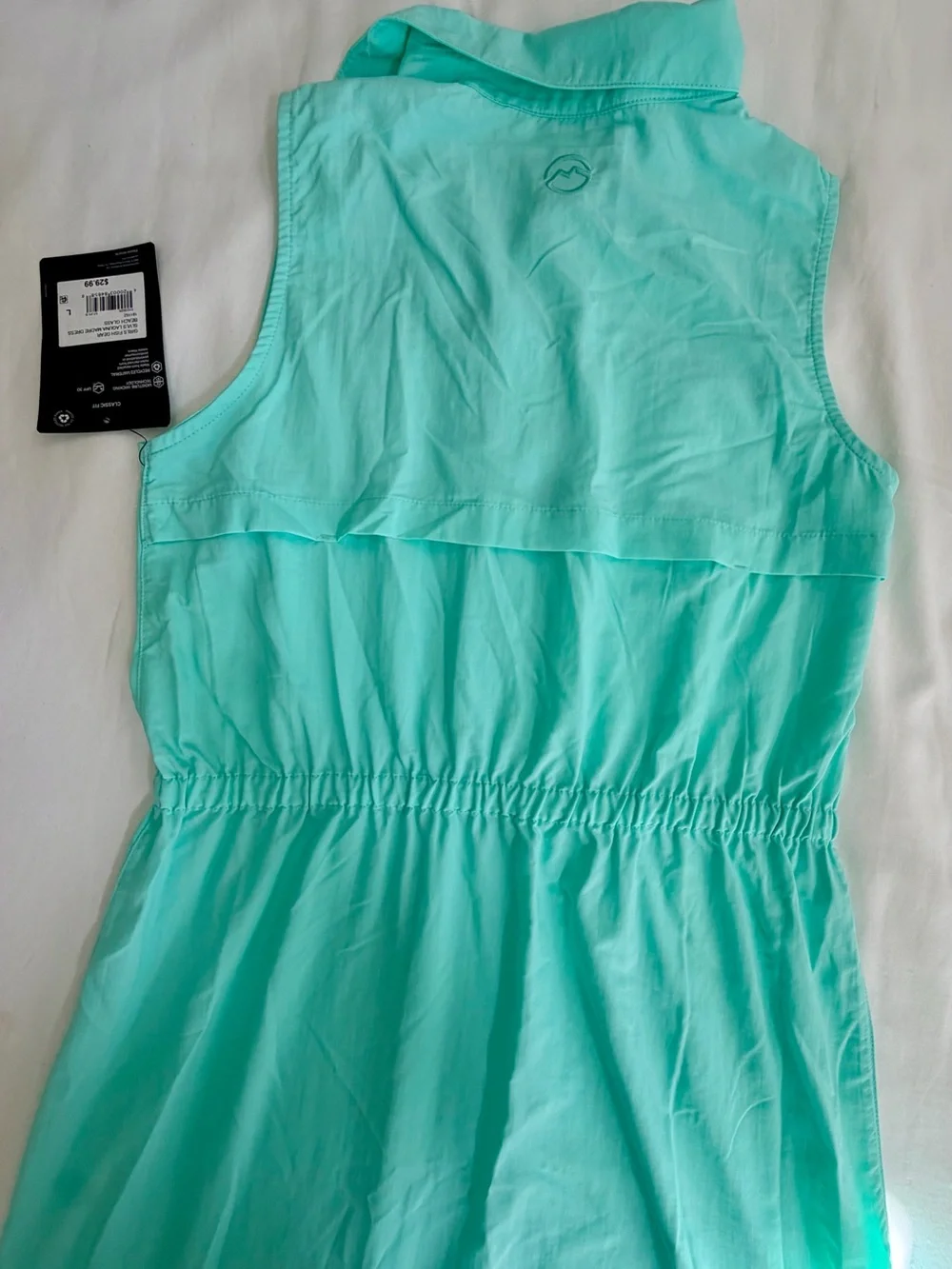 Magellan Outdoors Girls Sleeveless Shirtwaist Dress in Mint Green